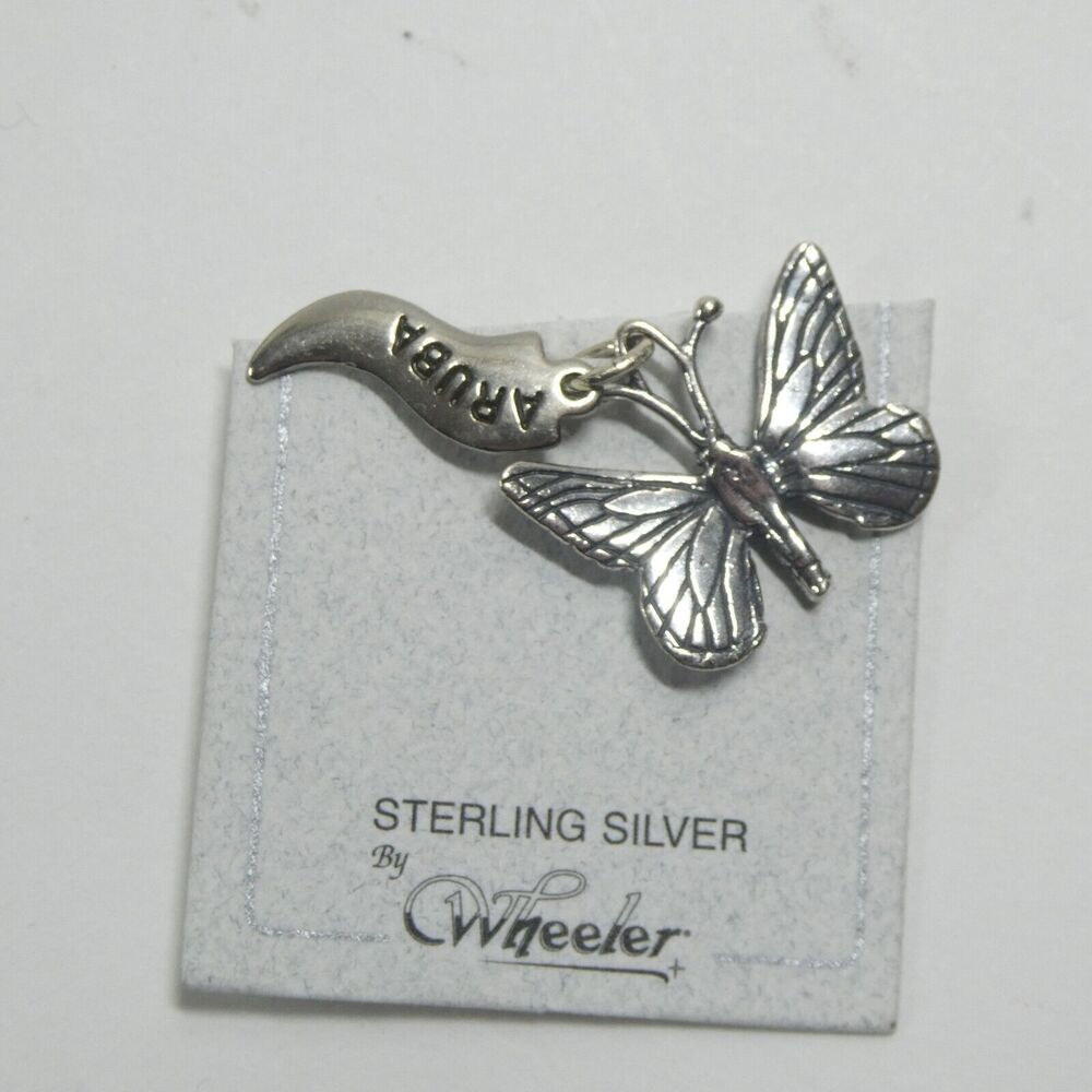 Aruba Butterfly Charm Sterling Silver Vintage
